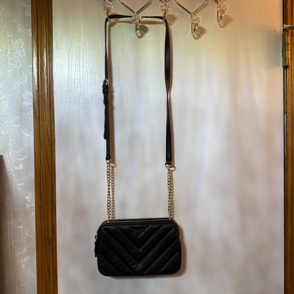 DKNY Quilted Black Leather Crossbody - Picture 4 of 6